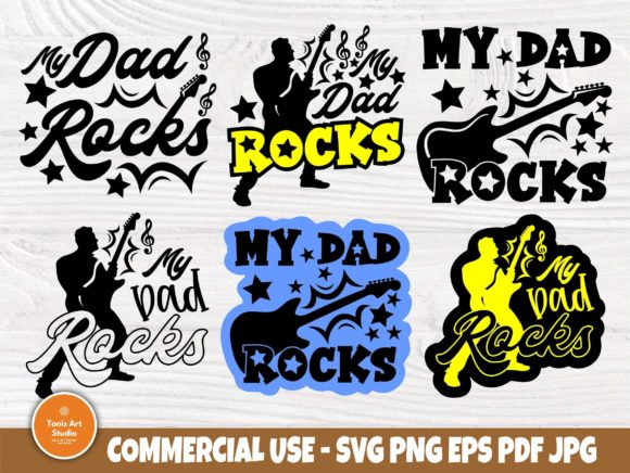 Download My Dad Rocks SVG, Fathers Day Svg Shirts - Premium Resources