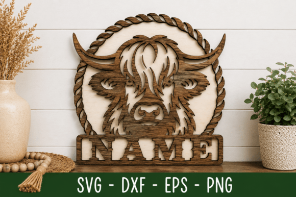 Download Highland Cow Name Sign Svg Laser Cut - Highland cow name sign Collection
